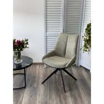 Стул OSKAR 360 град. поворот. KN01-15 Олива/ BZ1046-18 Темно-зеленый/ Черный, ®DISAUR