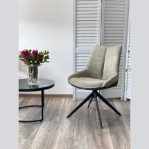 Стул OSKAR 360 град. поворот. KN01-15 Олива/ BZ1046-18 Темно-зеленый/ Черный, ®DISAUR