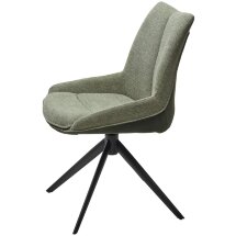 Стул OSKAR 360 град. поворот. KN01-15 Олива/ BZ1046-18 Темно-зеленый/ Черный, ®DISAUR