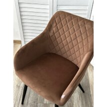 Стул BRANDY 505-11 Кофе, велюр &quot;беспальчиковый&quot; / черный каркас, М-City