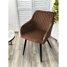 Стул BRANDY 505-11 Кофе, велюр &quot;беспальчиковый&quot; / черный каркас, М-City