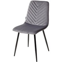 Стул DUKE BLUVEL-14 GREY, велюр / черный каркас М-City