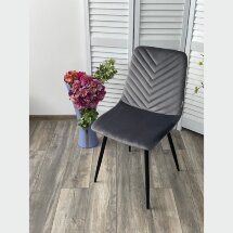 Стул DUKE BLUVEL-14 GREY, велюр / черный каркас М-City