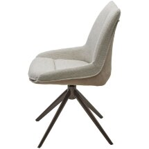 Стул OSKAR 360 град. поворот. KN01-05 Бежевый/ BZ1046-11 Бежевый/ Шоколадное золото каркас, ®DISAUR
