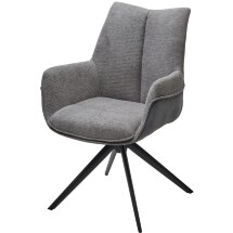 Стул PONTUS 360 град. поворот. KN01-03 Серый/ BZ1046-02 Темно-серый/ Черный, ®DISAUR