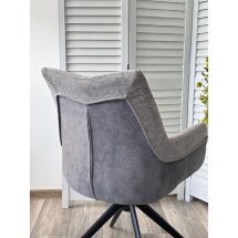 Стул PONTUS 360 град. поворот. KN01-03 Серый/ BZ1046-02 Темно-серый/ Черный, ®DISAUR
