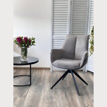 Стул PONTUS 360 град. поворот. KN01-03 Серый/ BZ1046-02 Темно-серый/ Черный, ®DISAUR