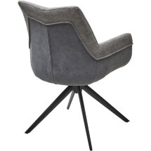 Стул PONTUS 360 град. поворот. KN01-03 Серый/ BZ1046-02 Темно-серый/ Черный, ®DISAUR
