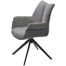 Стул PONTUS 360 град. поворот. KN01-03 Серый/ BZ1046-02 Темно-серый/ Черный, ®DISAUR