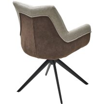 Стул PONTUS 360 град. поворот. KN01-05 Бежевый/ BZ1046-21 Коричневый/ Черный, ®DISAUR