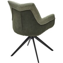 Стул PONTUS 360 град. поворот. KN01-15 Олива/ BZ1046-18 Темно-зеленый/ Черный, ®DISAUR