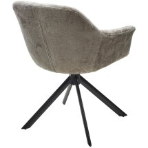 Стул ARVA 180 град. поворот. с возвратом, DAVIS - HARMONY-04 Латте, шенилл/ Черный, ®DISAUR