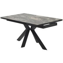 Стол BELLUNO 160 KL-176, итальянская керамика/ черный каркас, ®DISAUR