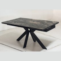 Стол BELLUNO 160 KL-176, итальянская керамика/ черный каркас, ®DISAUR