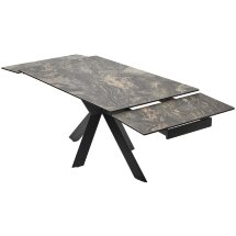 Стол BELLUNO 160 KL-176, итальянская керамика/ черный каркас, ®DISAUR