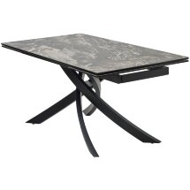 Стол ESTEBIO 160 KL-176, итальянская керамика/ черный каркас, ®DISAUR