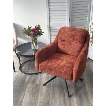 Кресло поворотное SHADE 360 град., ткань HAGA44, бронза / черный каркас, ®DISAUR