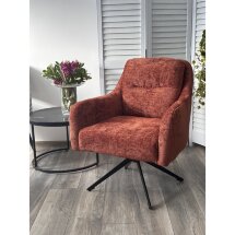 Кресло поворотное SHADE 360 град., ткань HAGA44, бронза / черный каркас, ®DISAUR