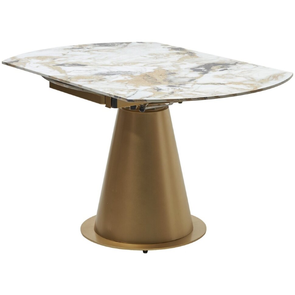 Стол TERAMO 135 GLOSS GRAND JADE SOLID CERAMIC, керамика, поворотн.механизм / Бронзовый, ®DISAUR Стол TERAMO 135 GLOSS GRAND JADE SOLID CERAMIC, керамика, поворотн.механизм / Бронзовый, ®DISAUR