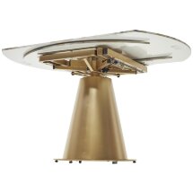 Стол TERAMO 135 GLOSS GRAND JADE SOLID CERAMIC, керамика, поворотн.механизм / Бронзовый, ®DISAUR