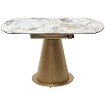 Стол TERAMO 135 GLOSS GRAND JADE SOLID CERAMIC, керамика, поворотн.механизм / Бронзовый, ®DISAUR