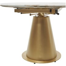 Стол TERAMO 135 GLOSS GRAND JADE SOLID CERAMIC, керамика, поворотн.механизм / Бронзовый, ®DISAUR