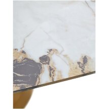 Стол TERAMO 135 GLOSS GRAND JADE SOLID CERAMIC, керамика, поворотн.механизм / Бронзовый, ®DISAUR
