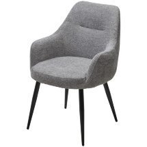 Стул STAMEN ткань DAVIS RETRO BLISS 85, цвет серый / черный каркас, ®DISAUR