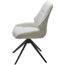 Стул OLAF 360 град. поворот. RAVEN22 Бежево-белый, ткань / Черный, ®DISAUR