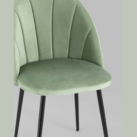 Стул Stool Group для кухни Логан велюр фисташковый металлические ножки 4шт 
