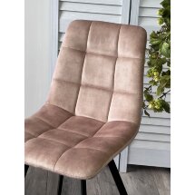 Стул CHILLI SQUARE UF912-10B античный бежевый, велюр без &quot;пальчиковый&quot;/ черный каркас М-City