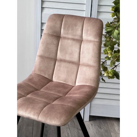 Стул CHILLI SQUARE UF912-10B античный бежевый, велюр без &quot;пальчиковый&quot;/ черный каркас М-City 