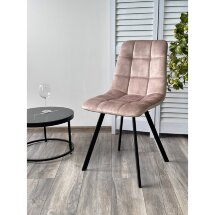 Стул CHILLI SQUARE UF912-10B античный бежевый, велюр без &quot;пальчиковый&quot;/ черный каркас М-City