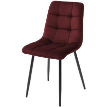 Стул CHILLI G062-36 бургунди, велюр / черный каркас М-City