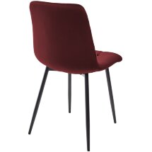 Стул CHILLI G062-36 бургунди, велюр / черный каркас М-City