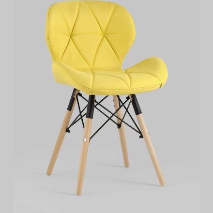 Стул Stool Group для кухни Бон рогожка желтый ножки дерево 4шт 