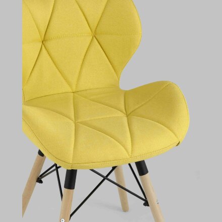 Стул Stool Group для кухни Бон рогожка желтый ножки дерево 4шт 
