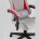 Кресло спортивное TopChairs Phantom ткань серо-красный 