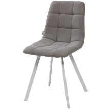 Стул CHILLI SQUARE UF860-08B серый, ткань / белый каркас М-City