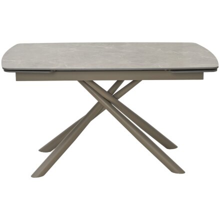 Стол RIVOLI 140 MATT LATTE STONE SOLID CERAMIC / TAUPE, ®DISAUR 