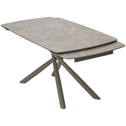 Стол RIVOLI 140 MATT LATTE STONE SOLID CERAMIC / TAUPE, ®DISAUR 