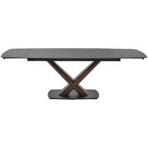 Стол BLANCO 160 MATT BLACK MARBLE SOLID CERAMIC / Орех, ®DISAUR