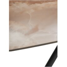 Стол RIVOLI 140 GLOSS AMBER JADE SOLID CERAMIC / BLACK, ®DISAUR