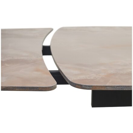 Стол RIVOLI 140 GLOSS AMBER JADE SOLID CERAMIC / BLACK, ®DISAUR 