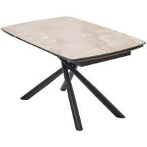Стол RIVOLI 140 GLOSS AMBER JADE SOLID CERAMIC / BLACK, ®DISAUR