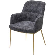 Стул BRUNO Black Wandy-460, ткань / бронзовый, ®DISAUR
