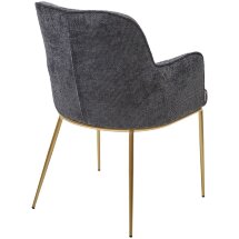 Стул BRUNO Black Wandy-460, ткань / бронзовый, ®DISAUR