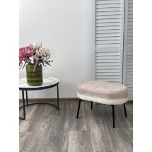 Кресло SION 3018-01 белый / 3018-10 бежевый, шенилл / черный каркас, ®DISAUR