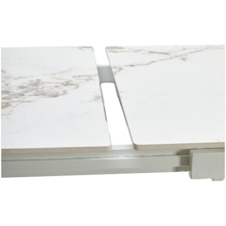 Стол CORNER 120 GLOSS GOLDEN JADE SOLID CERAMIC / WHITE, ®DISAUR 