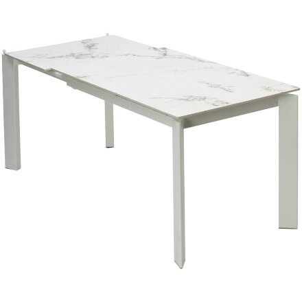Стол CORNER 120 GLOSS GOLDEN JADE SOLID CERAMIC / WHITE, ®DISAUR 